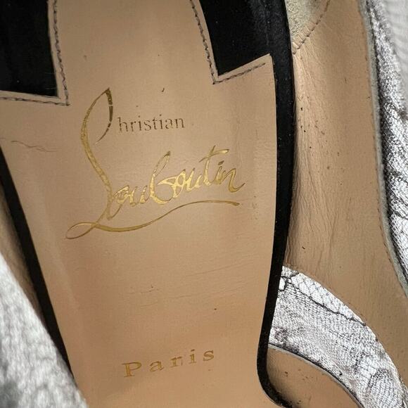 Christian Louboutin Black Suede & Lace Boteboot 100 Ankle Boots – Size EU 40.5 - Picture 6 of 10